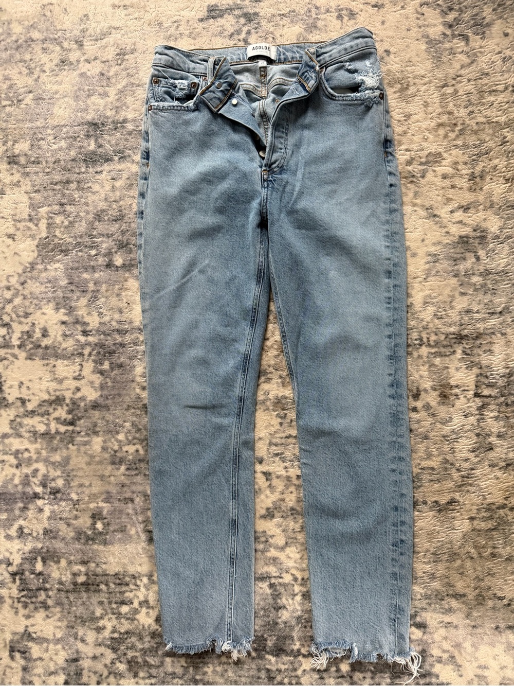 Agolde Light Blue High-Rise Denim Jeans